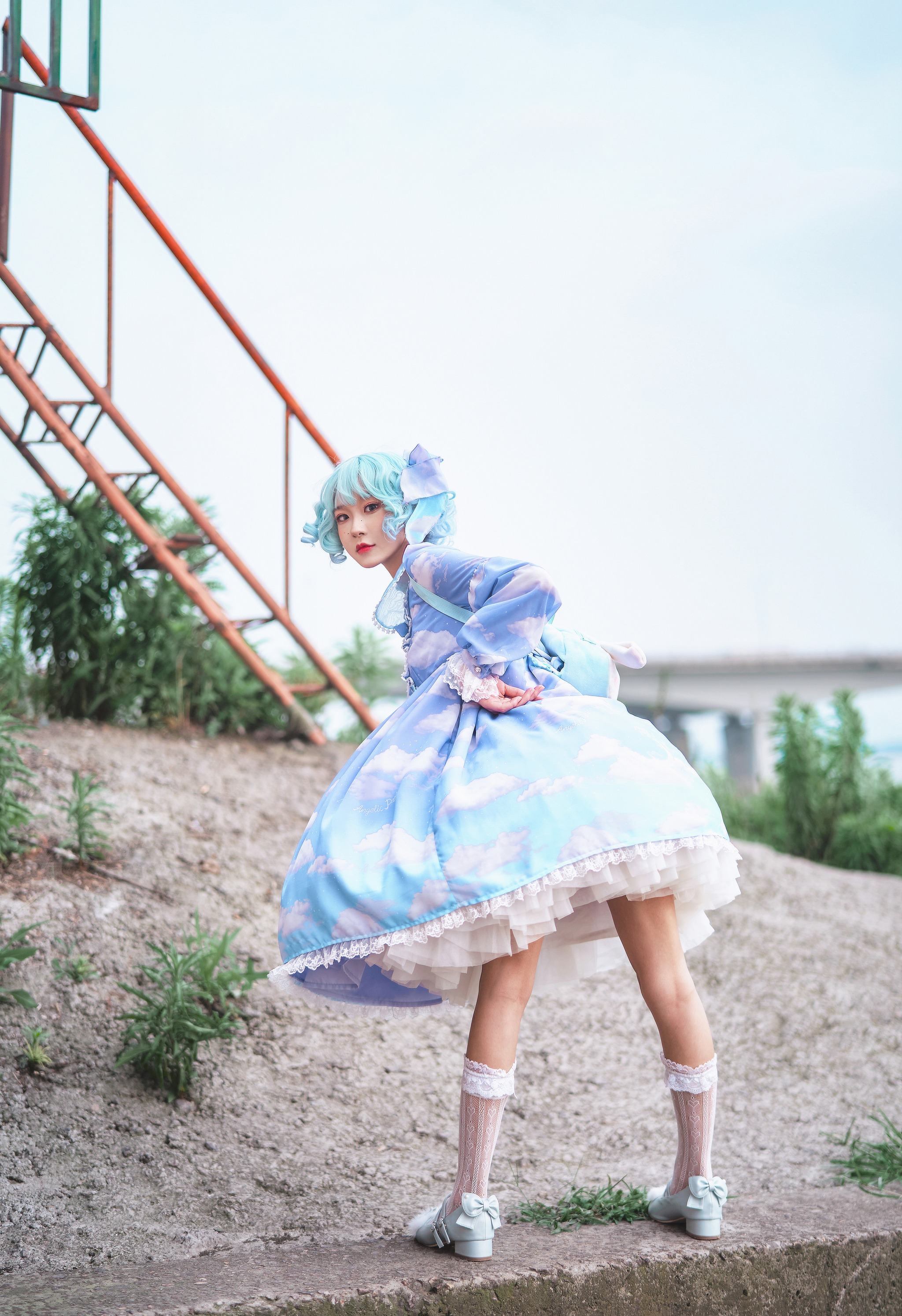 阿包也是兔娘 - NO.005 lolita蓝裙 [9P]-XikXak